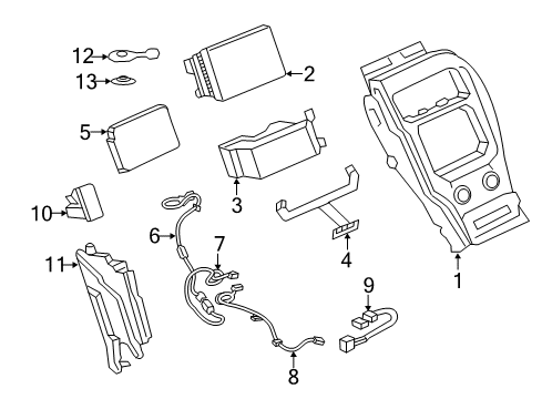 2016 Lincoln MKX Sound System Cable Diagram for FA1Z-14D202-A