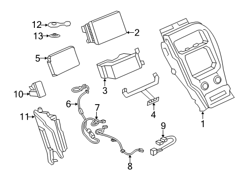 2017 Lincoln MKX Sound System Cable Diagram for FA1Z-14D202-B