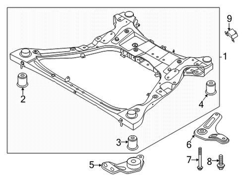 2022 Kia K5 Suspension Mounting - Front Bolt Diagram for 1144610256K