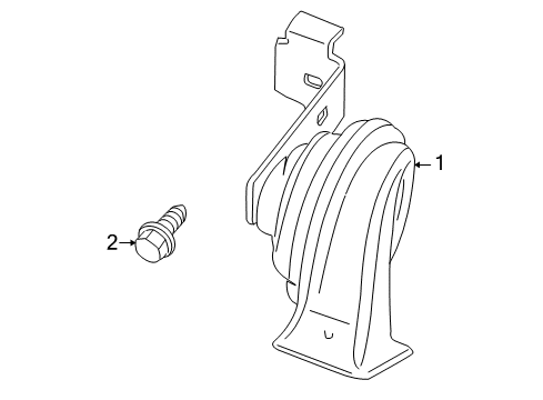 2011 Mercury Mariner Horn Horn Bolt Diagram for -W707193-S900