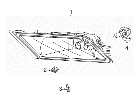 2012 Honda Odyssey Bulbs Unit Fog Light R Diagram for 33901-TK8-A01