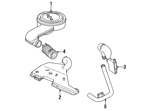 1991 Pontiac Sunbird Air Intake Duct Asm-Rear Air Intake Diagram for 10116292