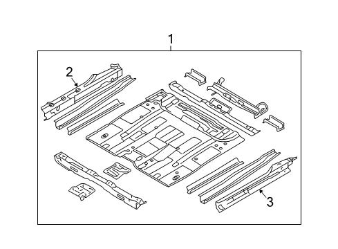 2008 Kia Sportage Floor Panel Assembly-Side SILL Diagram for 651711F000