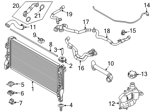 2021 BMW X1 Radiator & Components Cap Diagram for 17128515062