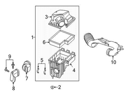 2020 Ford Transit-350 HD Filters Upper Cover Diagram for JK4Z-9661-A