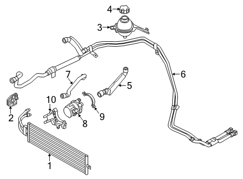 2015 BMW ActiveHybrid 3 Radiator & Components Coupe Sedan Engine Cooling Radiator Diagram for 17117600535