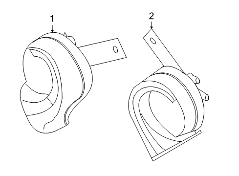 2014 Nissan 370Z Horn Horn Assy-Electric Low Diagram for 25620-1EA0A