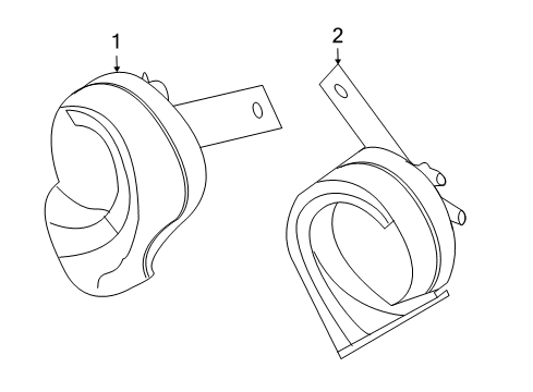 2014 Nissan 370Z Horn Horn Assy-Electric High Diagram for 25610-1BA0A