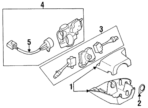 1996 Nissan Sentra Switches Switch-Ignition Diagram for 48750-2M000