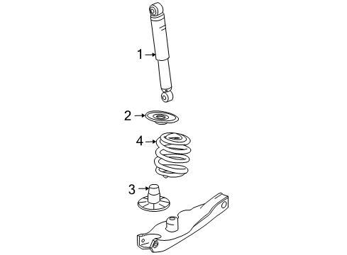 2009 Pontiac G6 Shocks & Components - Rear Rear Spring Diagram for 22723617