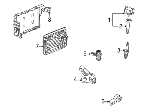 2021 Buick Encore GX Ignition System Ignition Coil Diagram for 55595166