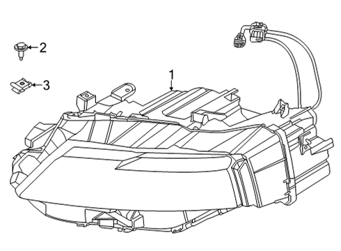 2021 Nissan Rogue Headlamp Components Headlamp Assy-Rh Diagram for 26010-6RR6D