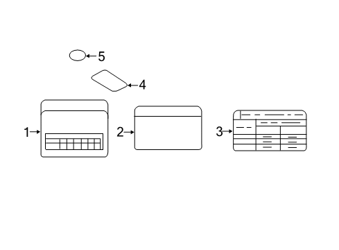 2011 Hyundai Genesis Information Labels Label-Cap Diagram for 253282E000