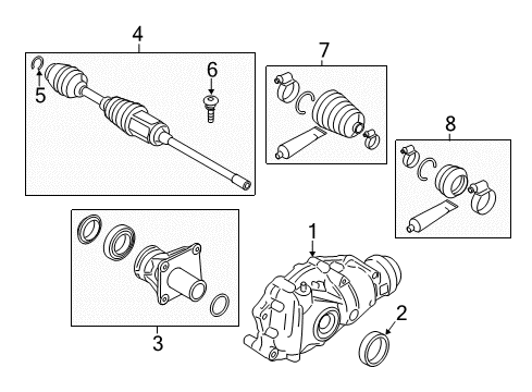 2012 BMW 750Li xDrive Carrier & Front Axles Front Differential Diagram for 31507577691