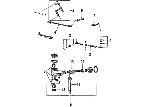 1985 Toyota 4Runner Steering Column & Wheel, Steering Gear & Linkage Rod, Steering Relay Diagram for 45450-39135