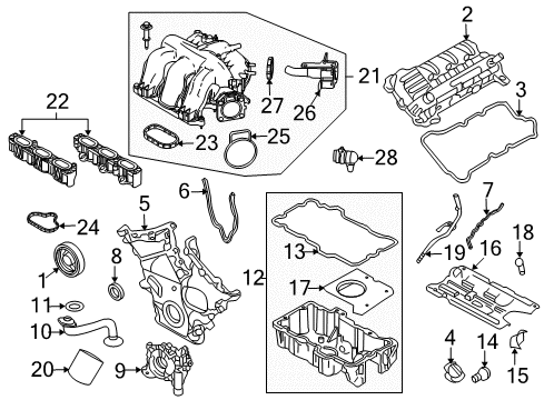 2009 Ford Fusion Filters Element Diagram for 6E5Z-9601-GA