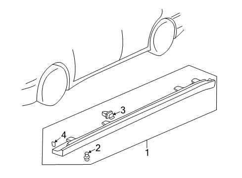 2000 Honda Accord Exterior Trim - Pillars, Rocker & Floor Garnish Assy., R. Side Sill Diagram for 71800-S84-A00