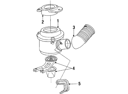 1993 Chevrolet Cavalier Air Intake Cleaner Asm-Air Diagram for 25096834