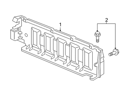 2020 Honda Ridgeline Interior Trim - Tail Gate Stopper, Tailgate Diagram for 74877-SJC-A00