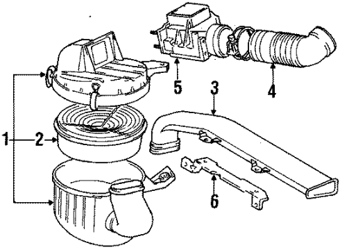 1987 Toyota Corolla Filters Meter Diagram for 22250-16010