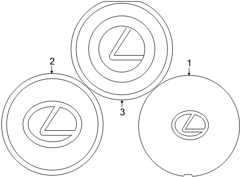 1999 Lexus GS400 Wheel Covers & Trim Ornament Sub-Assy, Wheel Hub Diagram for 42603-30400