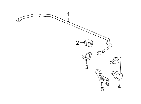 2014 Acura TL Stabilizer Bar & Components - Rear Bracket, Left Rear Link Stabilizer Diagram for 52336-TK4-A01