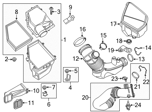 2021 BMW 530e xDrive Turbocharger Set Wastegate Valve Actuator Diagram for 11658691853