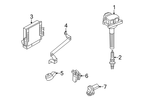 2007 Infiniti M35 Ignition System Engine Control Module Diagram for 23710-EJ35C