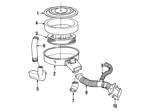 1991 Dodge B350 Filters Filter Pkg Clamp Diagram for 4443454