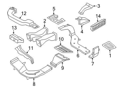 2013 BMW ActiveHybrid 7 Ducts Air Duct, B-Pillar, Inner Left Diagram for 64229119945