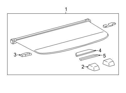 2019 Lexus RX450hL Interior Trim - Rear Body Knob, Package Tray Trim Diagram for 64348-48010-E0