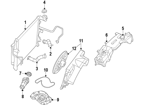 2009 Dodge Nitro Cooling System, Radiator, Water Pump, Cooling Fan Hose-Radiator Inlet Diagram for 68274766AA