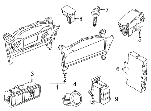 2020 Lincoln Corsair Ignition Lock Ignition Lock Cylinder Diagram for JX7Z-11582-A