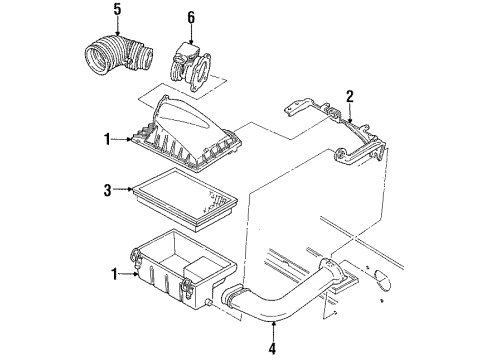 1992 Mercury Topaz Powertrain Control Throttle Position Sensor Diagram for F1DZ9B989AB