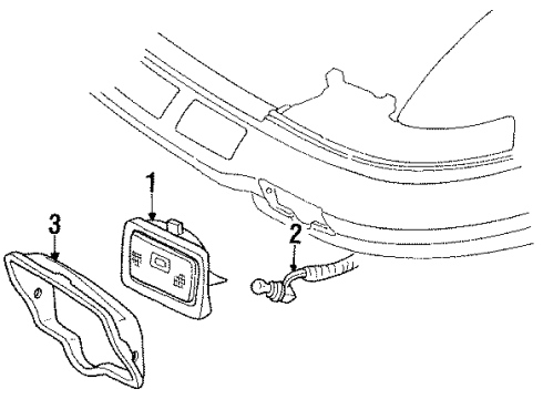 1994 Pontiac Trans Sport Fog & Park Lamps Lamp Asm-Front Fog Diagram for 5977499