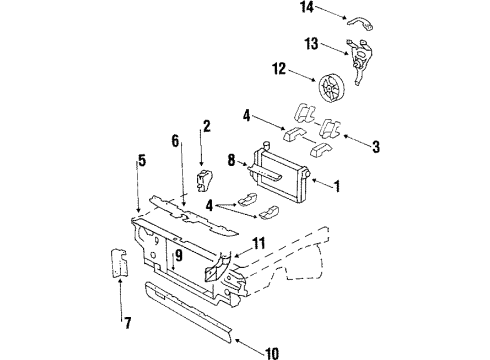 1984 Oldsmobile Omega Radiator & Components, Cooling Fan Resistor Diagram for 22041777