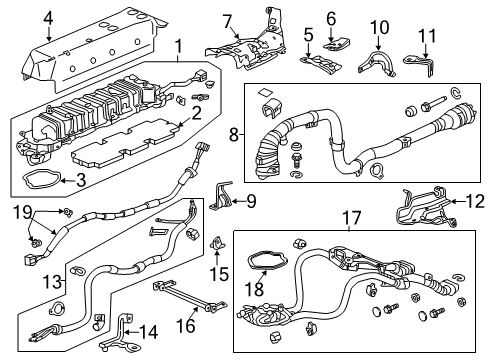 2020 Acura RLX Hybrid Components Sensor Assy., Battery Current Diagram for 1K530-5Y3-004