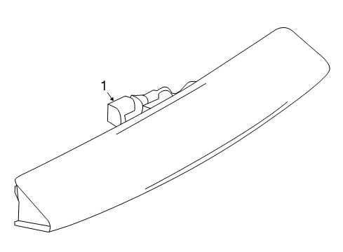 2016 Nissan Leaf High Mount Lamps Lamp Assembly-Stop Diagram for 26590-3NA1A