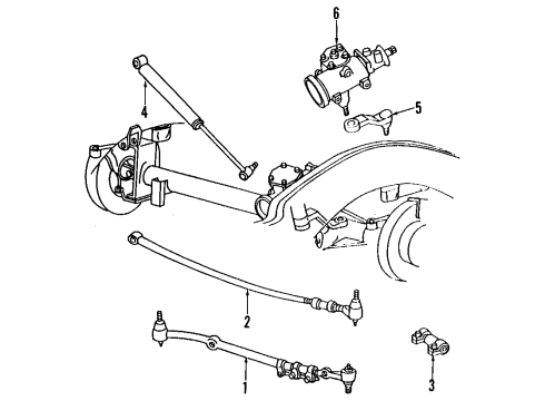 2001 Dodge Ram 2500 P/S Pump & Hoses, Steering Gear & Linkage Steering Diagram for 52106909AF