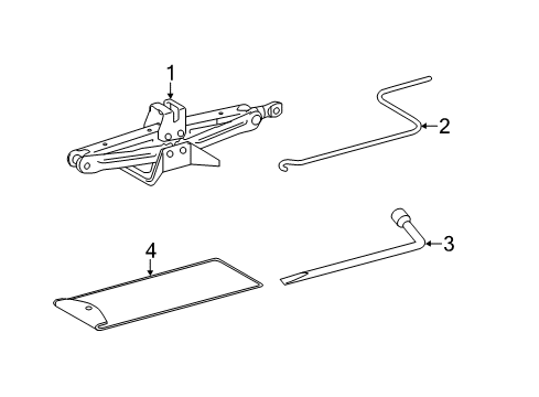 2014 Toyota Yaris Jack & Components Tool Bag Diagram for 09120-37030