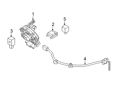 2017 Kia K900 Air Bag Components Clock Spring Contact Assembly Diagram for 934903T220