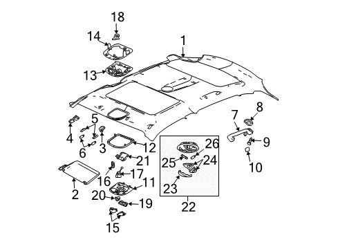 2008 Chevrolet Malibu Bulbs Headlamp Bulb Diagram for 10351666