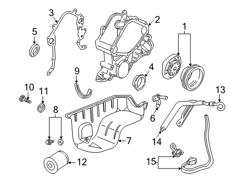 2005 Mercury Monterey Powertrain Control Oil Level Sensor Washer Diagram for E9DZ-6C626-B