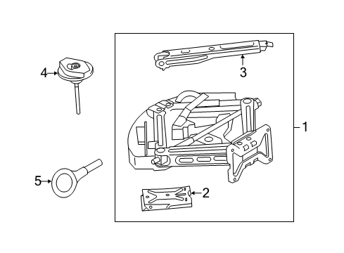 2011 Ford Explorer Jack & Components Lug Wrench Diagram for BB5Z-17032-A