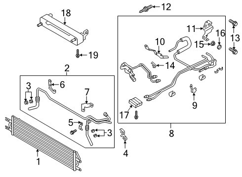 2022 Ford Police Interceptor Utility Trans Oil Cooler Outlet Tube Diagram for L1MZ-7R081-K