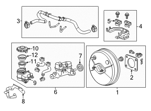 2016 Honda CR-Z Dash Panel Components Master Cylinder Set (Coo) Diagram for 46101-SZT-306