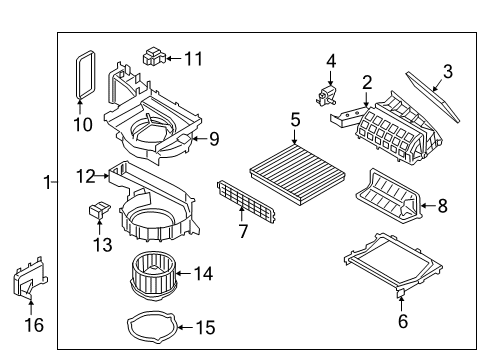 2020 Kia K900 Blower Motor & Fan FILTER-COMBI AIR CON Diagram for S9C79AC100