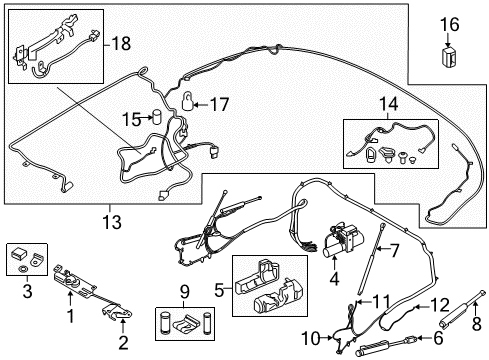 2015 BMW 228i Motor & Components Hydraulic Cylinder, Main Bearing, Left Diagram for 54347421755