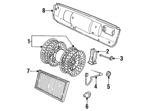 1994 BMW 318i Automatic Temperature Controls Actuator Diagram for 64111468416