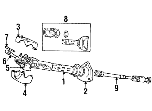 1999 Plymouth Prowler Switches Intermediate Shaft Diagram for 4786598